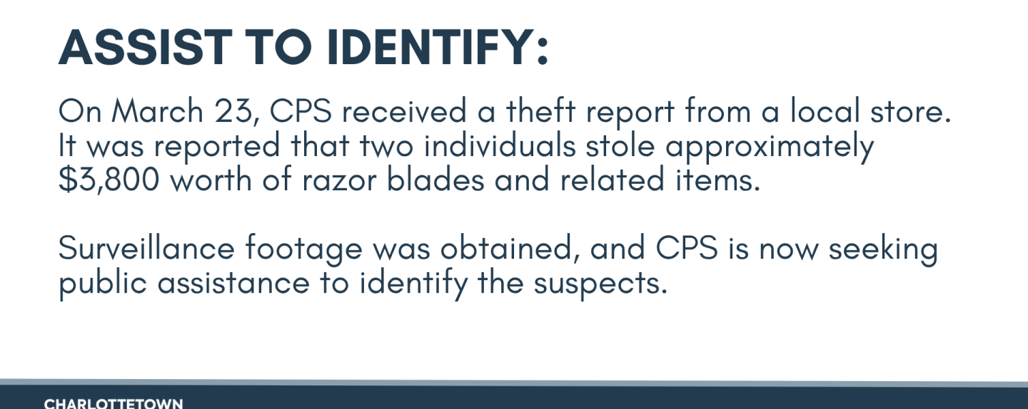 Assist to Identify: Theft Suspects