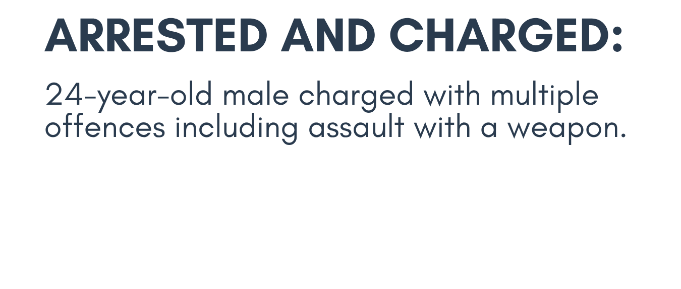 24-year-old Male Charged with Assault with a Weapon